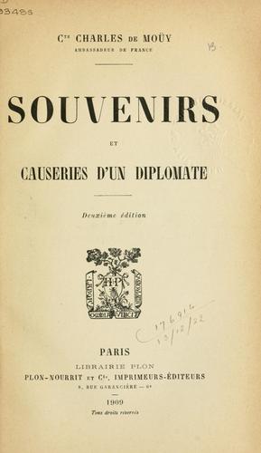Souvenirs et causeries d'un diplomate
