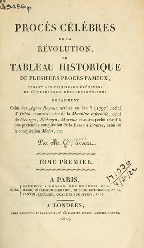 Procès célèbres de la Révolution