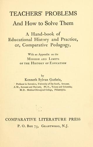 Teachers' problems and how to solve them