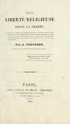 De la liberté religieuse selon de Charte ...