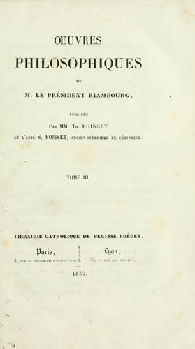 Oeuvres philosophiques