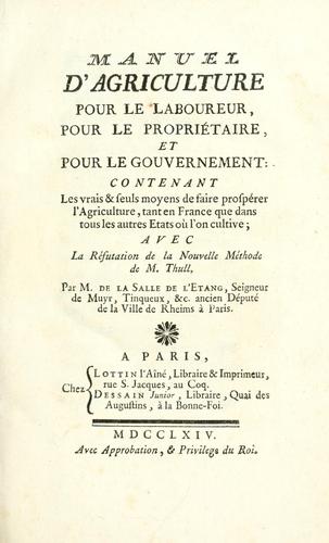 Manuel d'agriculture pour le laboureur