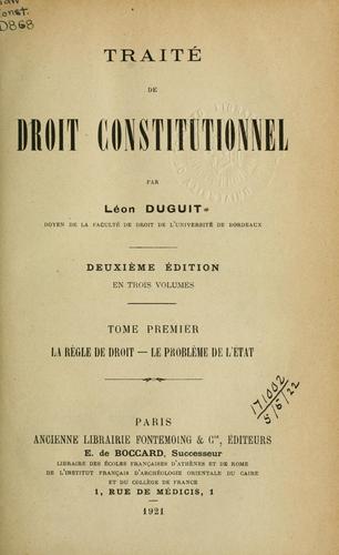 Traité de droit constitutionnel