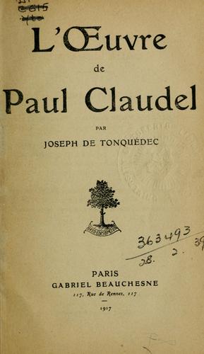L'oeuvre de Paul Claudel