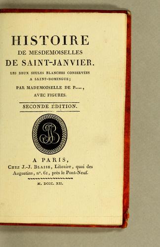 Histoire de Mesdemoiselles de Saint-Janvier