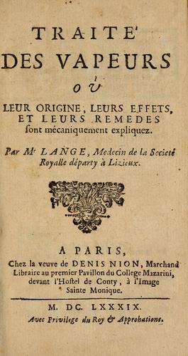 Traitdes vapeurs