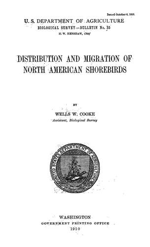 Distribution and migration of North American shorebirds