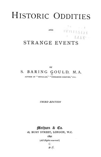 Historic oddities and strange events
