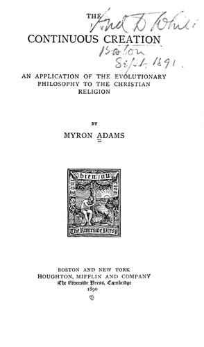 The continuous creation