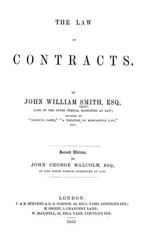 The law of contracts