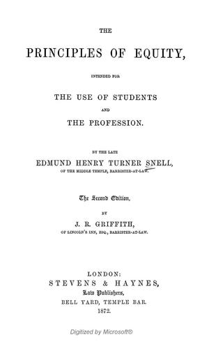 The principles of equity