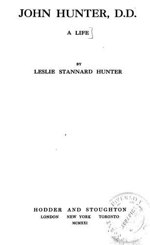 John Hunter, D. D.