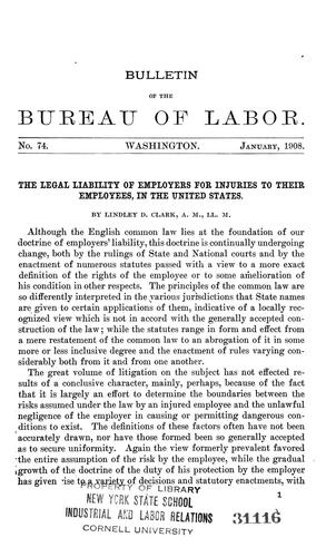 The legal liability of employers for inquiries to their employees, in the United States