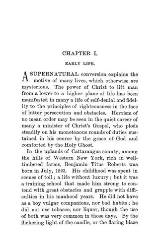 Benjamin Titus Roberts. Late general superintendent of the Free Methodist Church