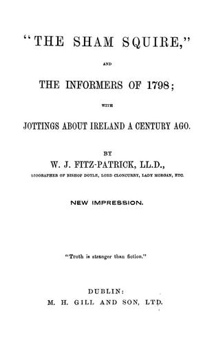 "The sham squire" and the informers of 1798