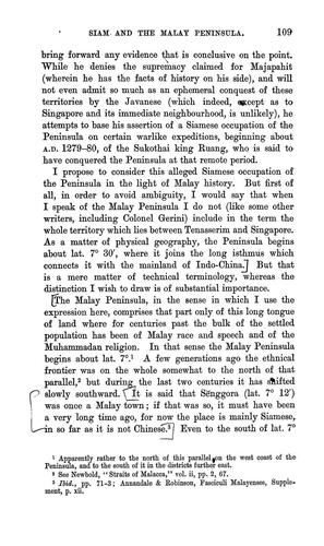 Siam and the Malay Peninsula