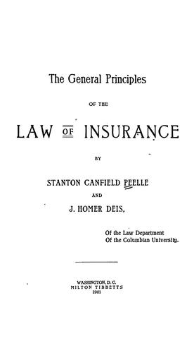 The general principals of the law of insurance