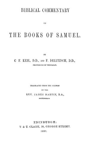 Biblical commentary on the Books of Samuel