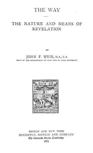 The way, the nature and means of revelation
