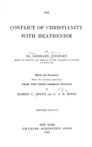 The conflict of Christianity with heathenism