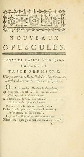 Nouveaux opuscules
