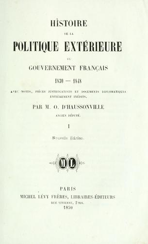 Histoire de la politique extérieure du gouvernement français, 1830-1848