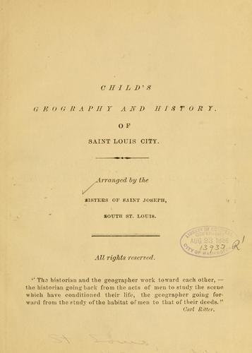 Child's geography and history of St. Louis city