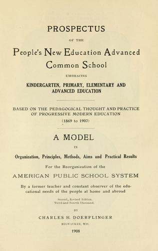 Prospectus of the People's new education advanced common school ...