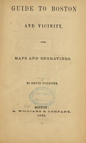 Guide to Boston and vicinity