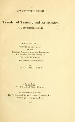 Transfer of training and retroaction
