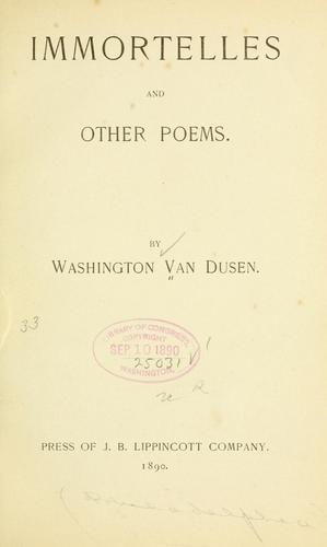 Immortelles and other poems