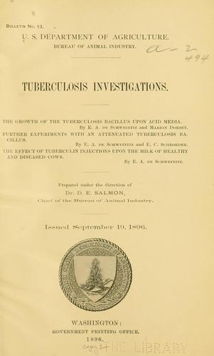 Tuberculosis investigations