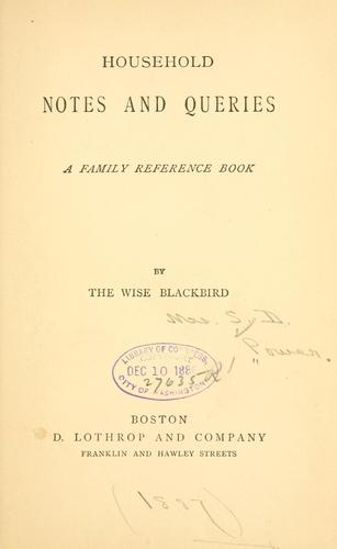 Household notes and queries