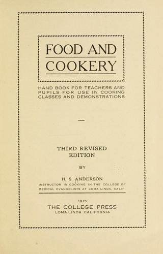 Food and cookery