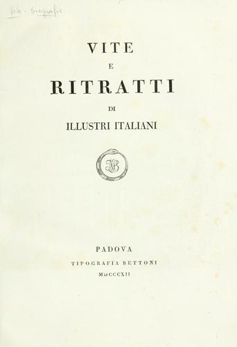 Vite e ritratti di illustri Italiani