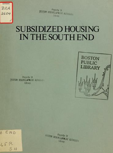 Subsidized housing in the south end