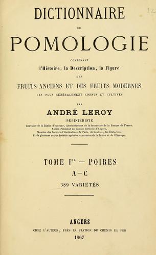Dictionnaire de pomologie