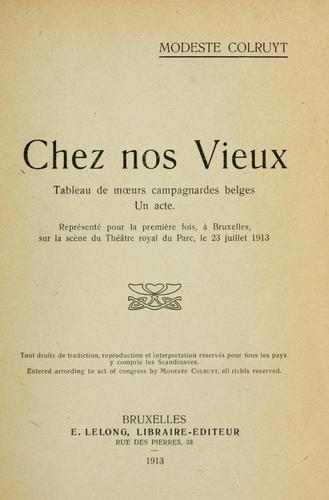 Chez nos vieux
