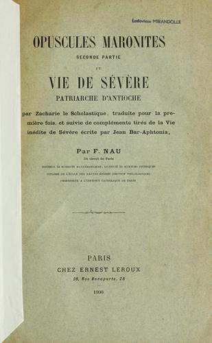 Opuscules maronites