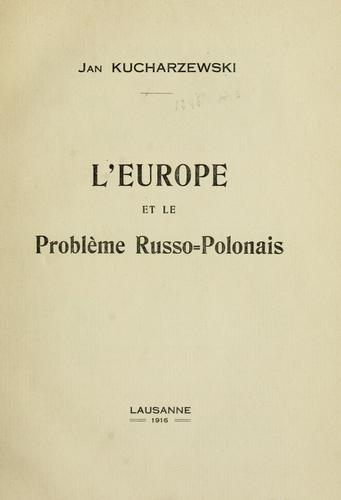 L'Europe et le problème russo-polonais