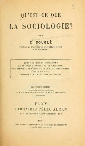 Qu'est-ce que la sociologie?