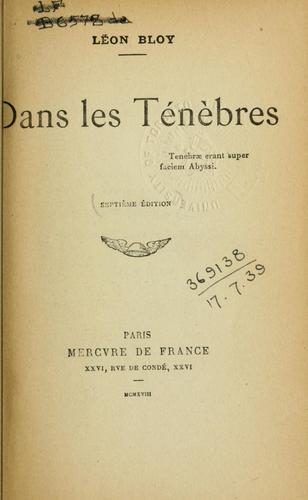 Dans les ténèbres