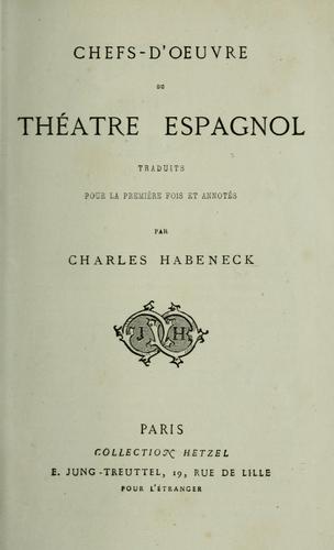 Chefs d'oeuvre du théâtre espagnol