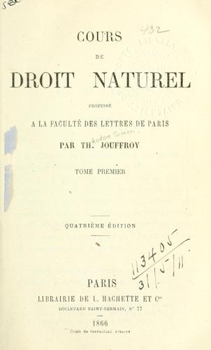 Cours de droit naturel