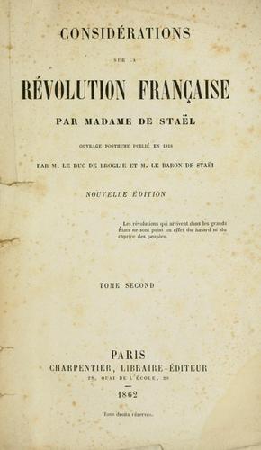 Considérations sur la Révolution Française