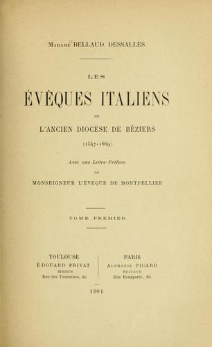 Les évèques italiens de l'ancien diocèse de Béziers, 1547-1669