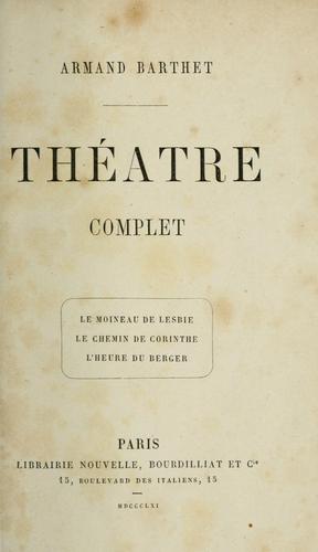 Théâtre complet
