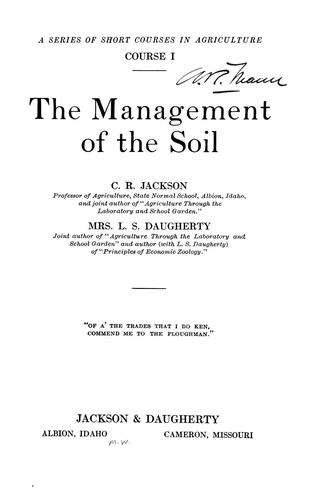 The management of the soil