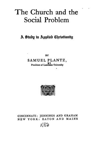 The church and the social problem