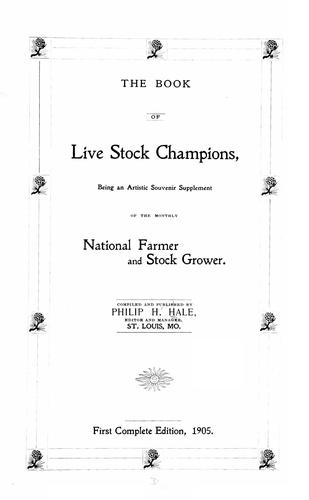 The book of live stock champions